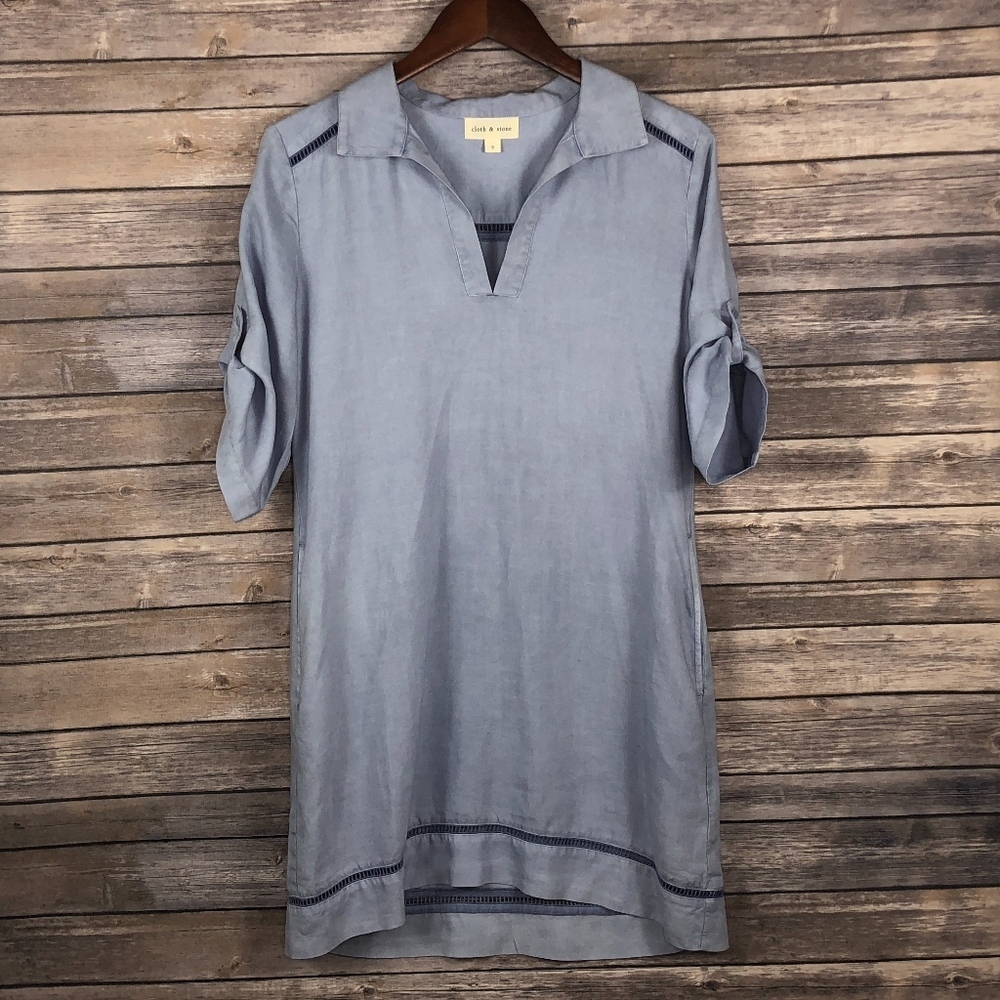 Cloth & Stone Blue Tunic Size Small